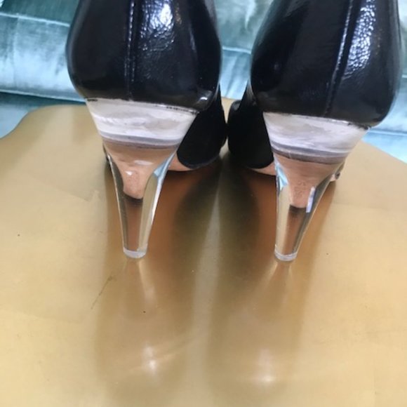 Paco Gil leather peep toe clear heels - Picture 3 of 3